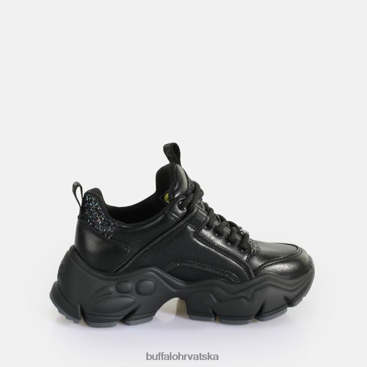 crno Buffalo binary glam sneaker sneaker low vegan |tenisice TDD6T421